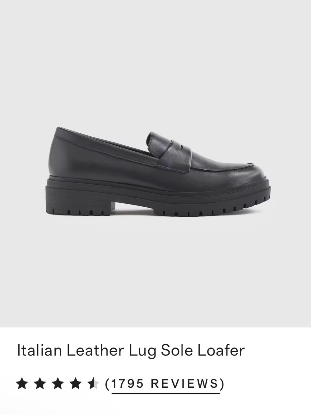 Quince Black Lug Sole Penny Loafer